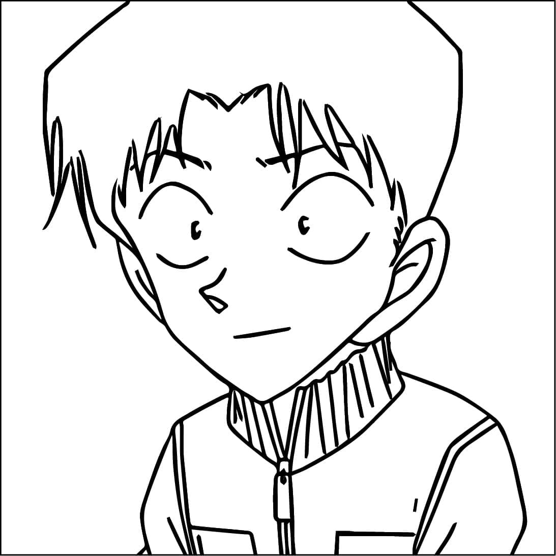 Coloriage Mitsuhiko Tsuburaya de Detective Conan
