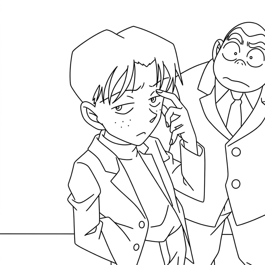 Coloriage Mitsuhiko Tsuburaya est cool