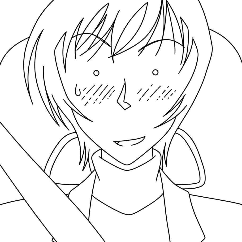 Coloriage Miwako Sato conduit