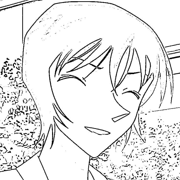 Coloriage Miwako Sato dans Anime Conan