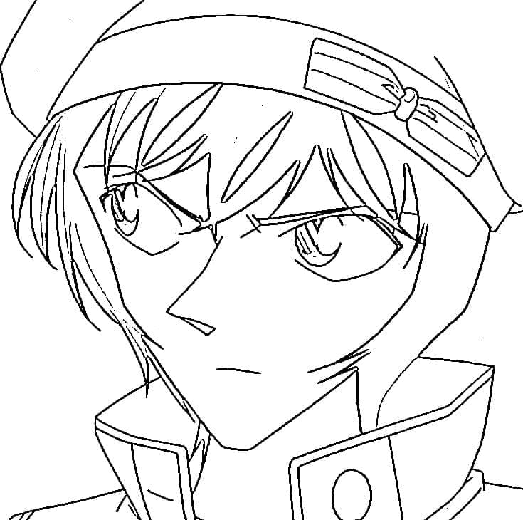 Coloriage Miwako Sato dans Anime Detective Conan