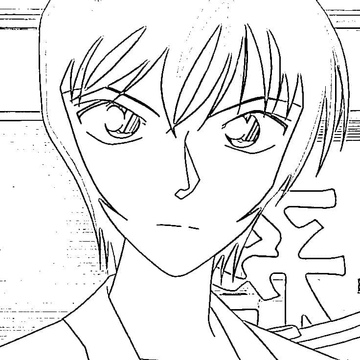 Coloriage Miwako Sato dans Conan