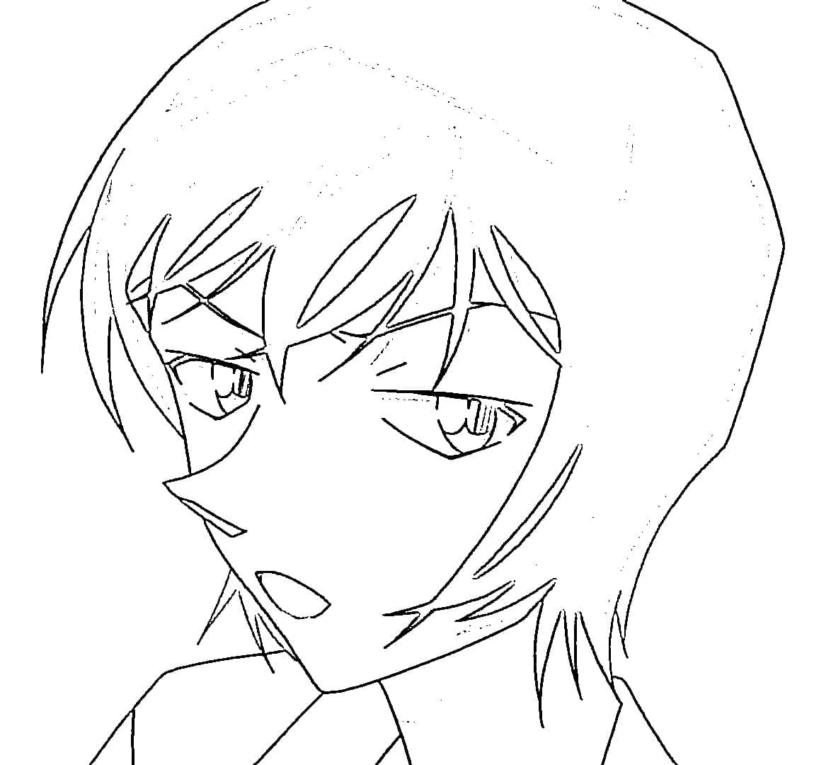 Coloriage Miwako Sato dans Detective Conan