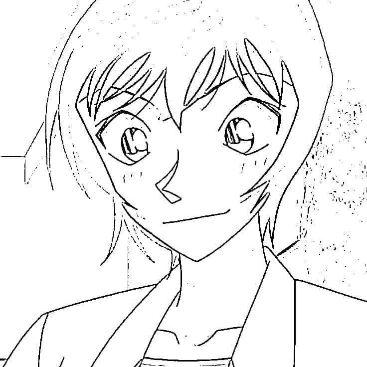 Coloriage Miwako Sato de Anime Conan