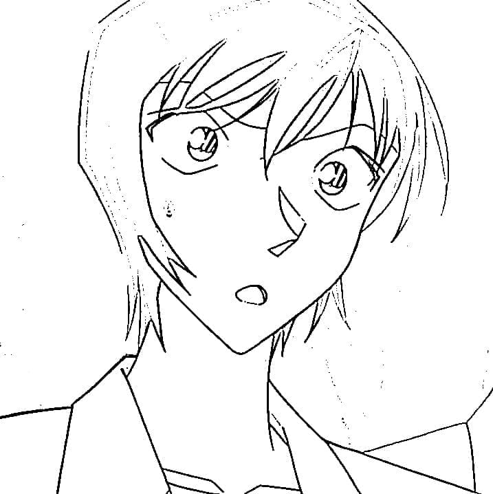 Coloriage Miwako Sato de Anime Detective Conan