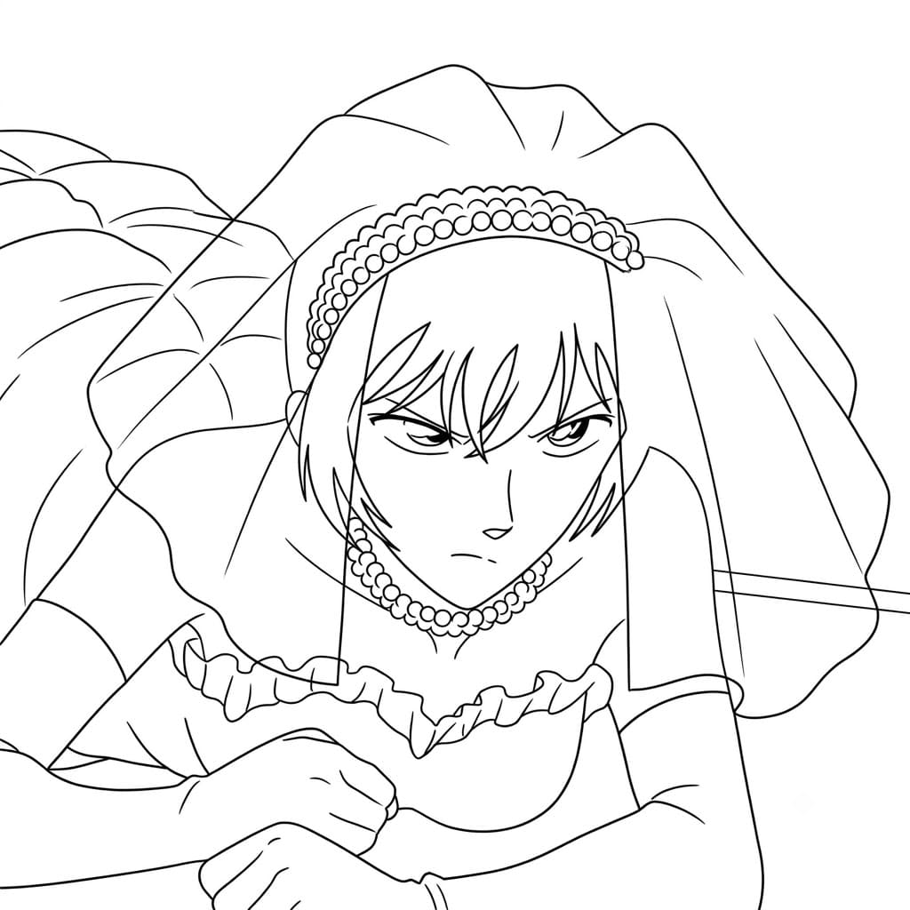 Coloriage Miwako Sato est de service
