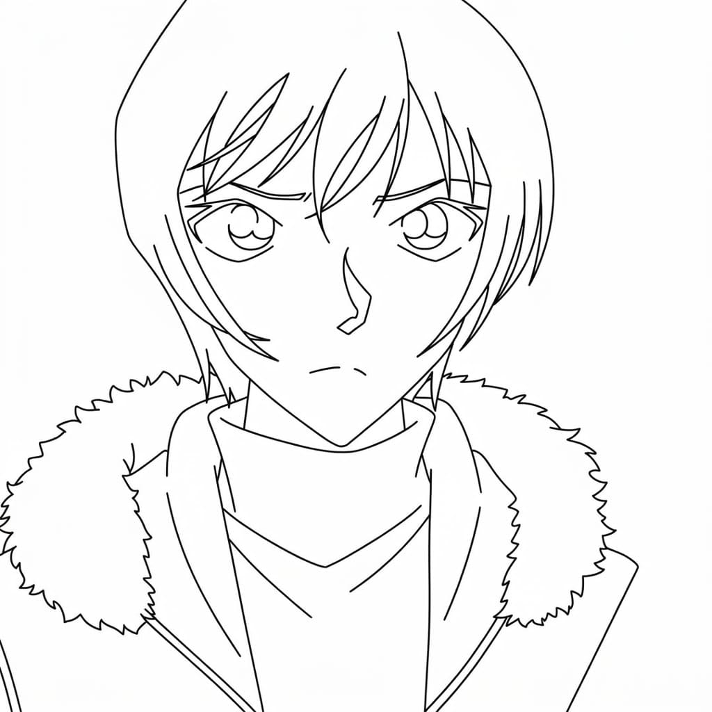Coloriage Miwako Sato est triste