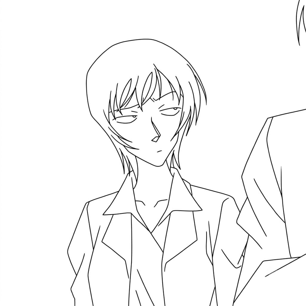 Coloriage Miwako Sato était méfiante