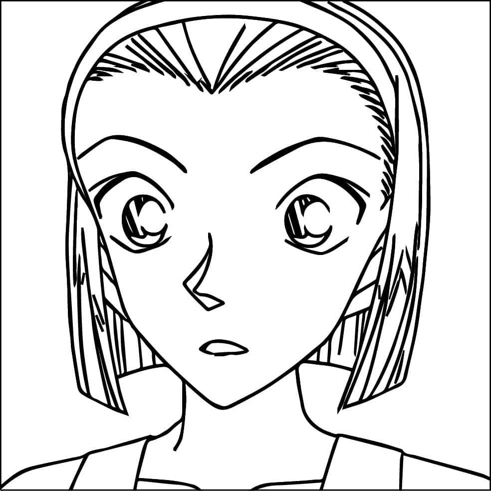 Coloriage Sonoko de Anime Detective Conan