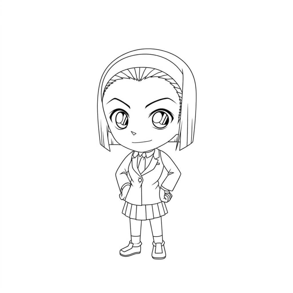 Coloriage Sonoko Suzuki chibi