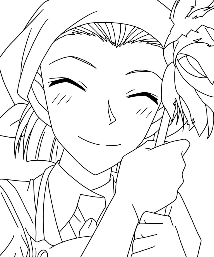 Coloriage Sonoko Suzuki cuisine