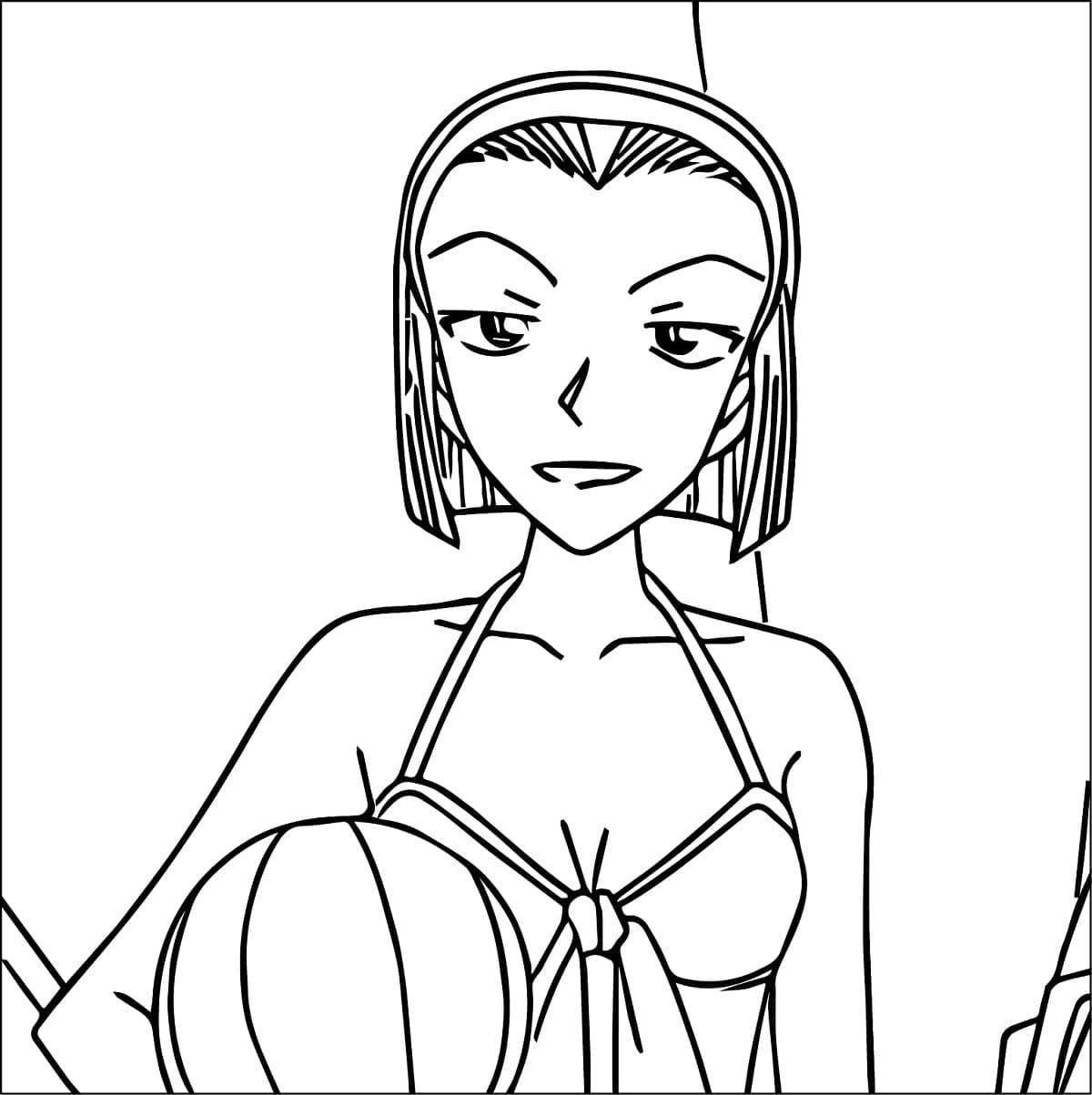 Coloriage Sonoko Suzuki dans Anime Detective Conan
