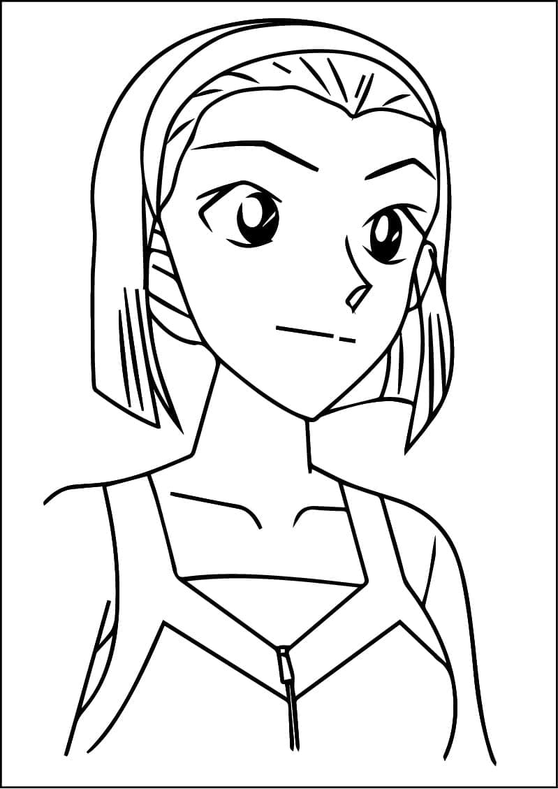 Coloriage Sonoko Suzuki de Detective Conan