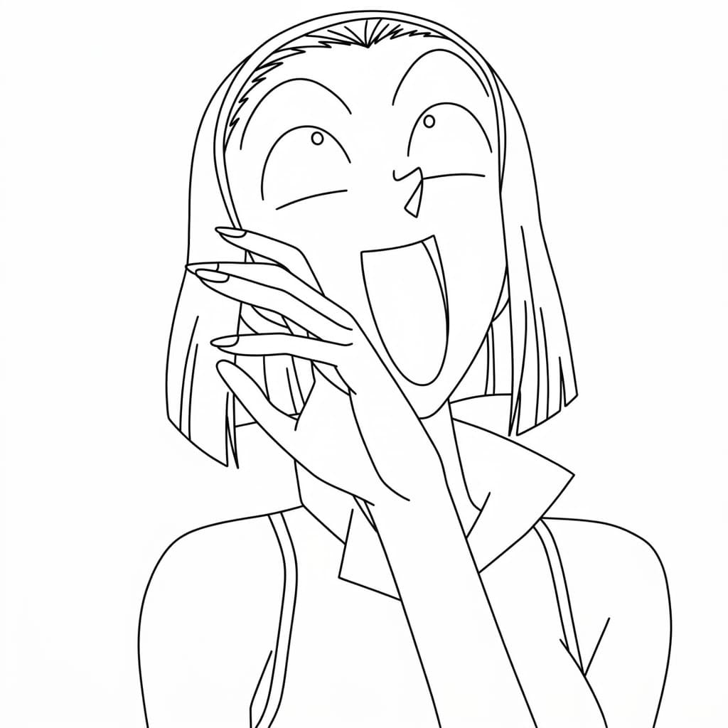 Coloriage Sonoko Suzuki est arrogante