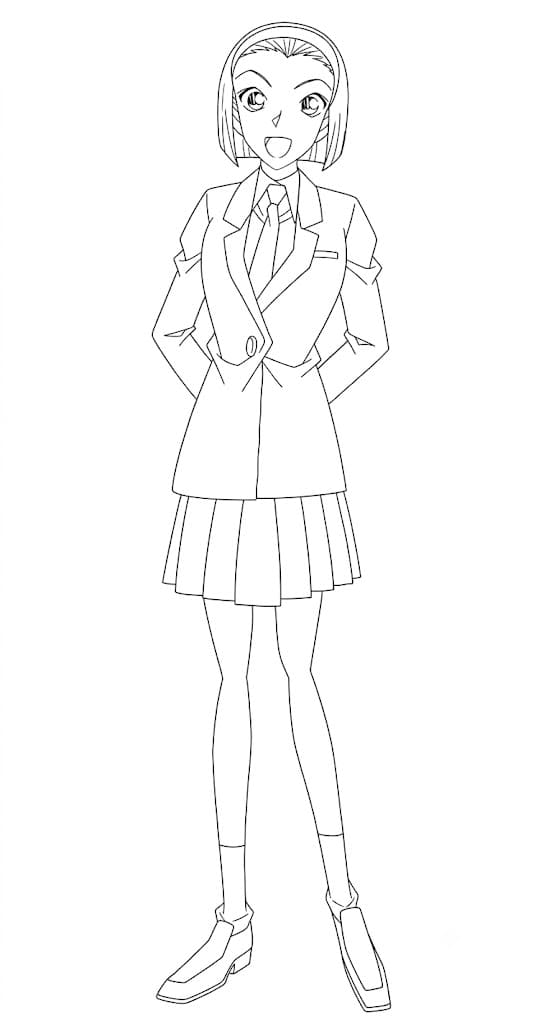 Coloriage Sonoko Suzuki est debout
