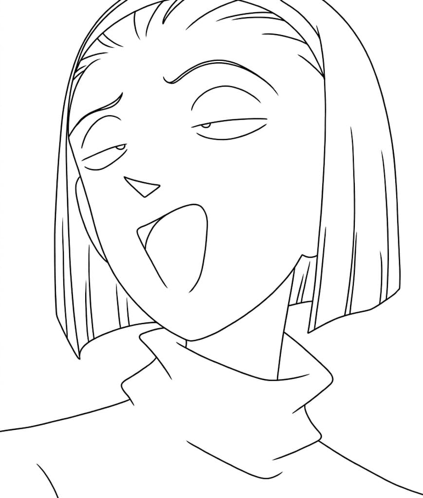 Coloriage Sonoko Suzuki est fier