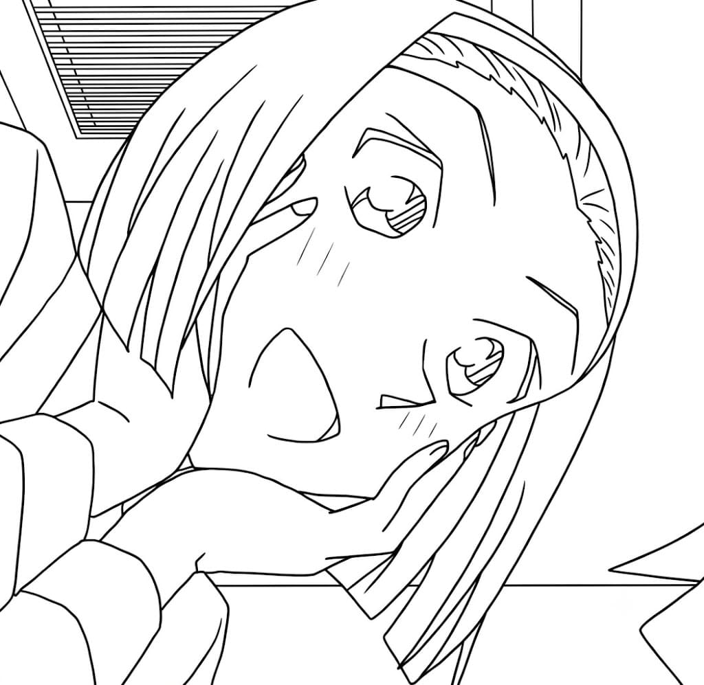 Coloriage Sonoko Suzuki est heureuse