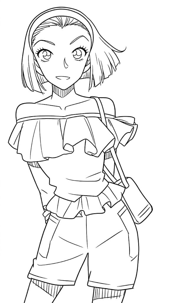 Coloriage Sonoko Suzuki est magnifique