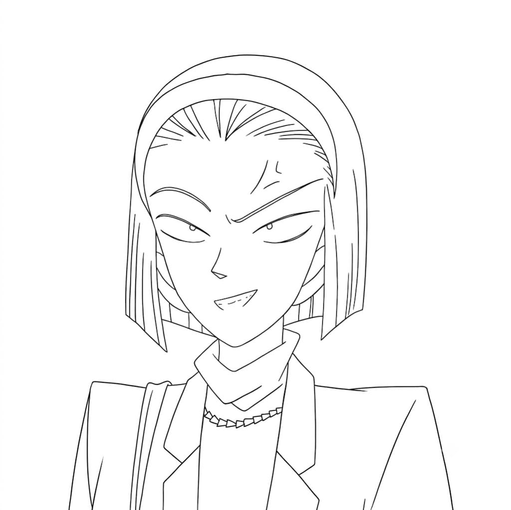 Coloriage Sonoko Suzuki était en colère