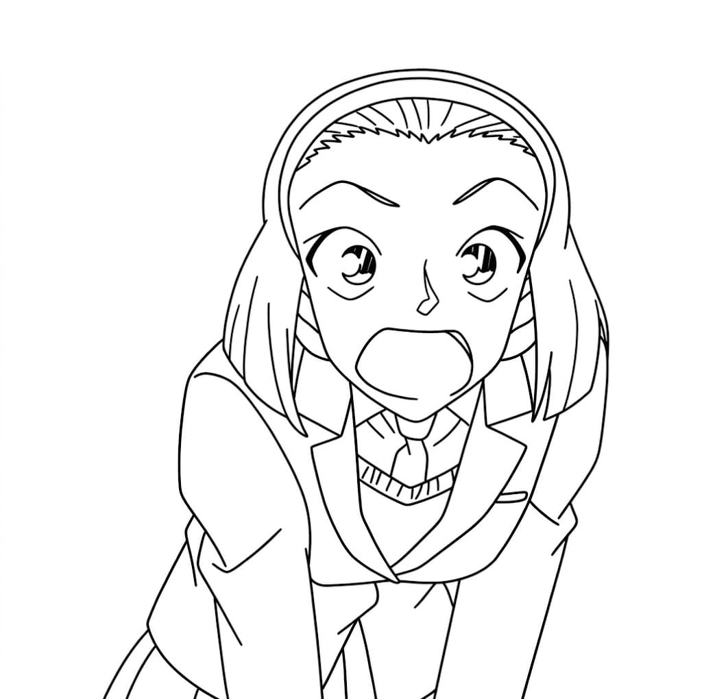 Coloriage Sonoko Suzuki était surprise