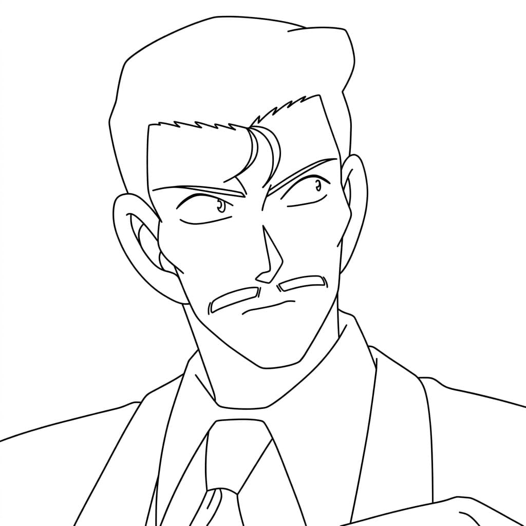 Coloriage Kogoro Mouri