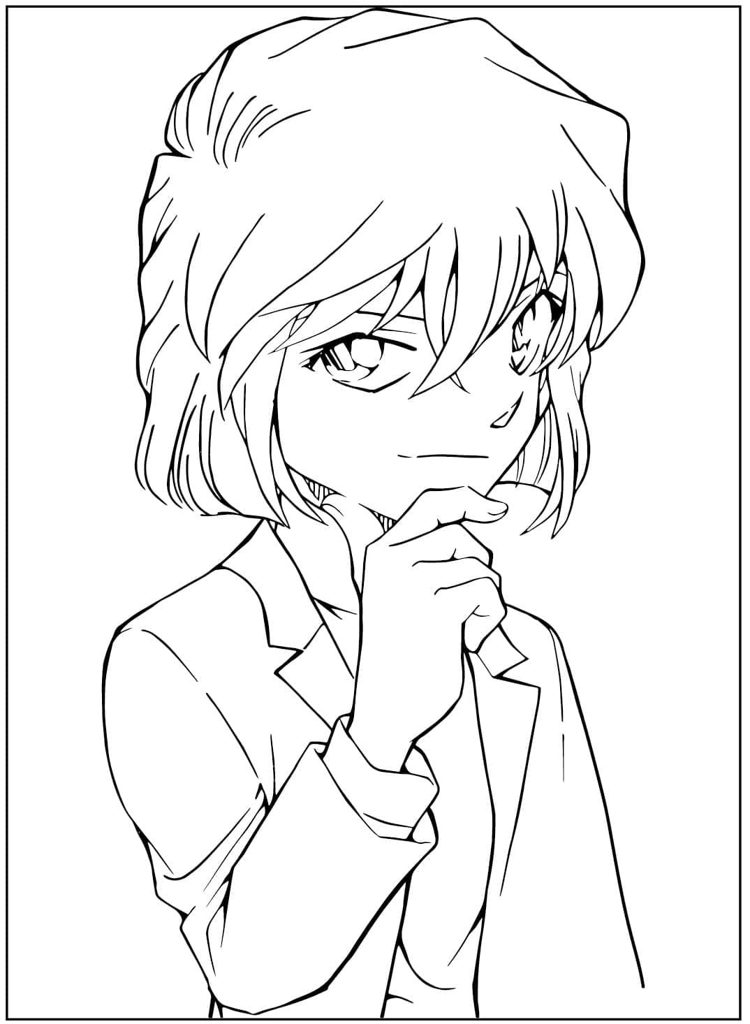 Coloriage Souriante Ai Haibara