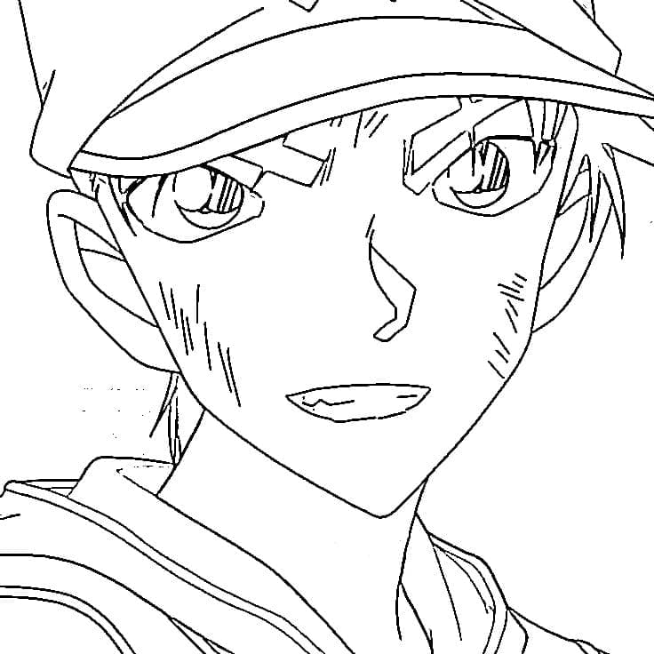 Coloriage Très cool Heiji Hattori