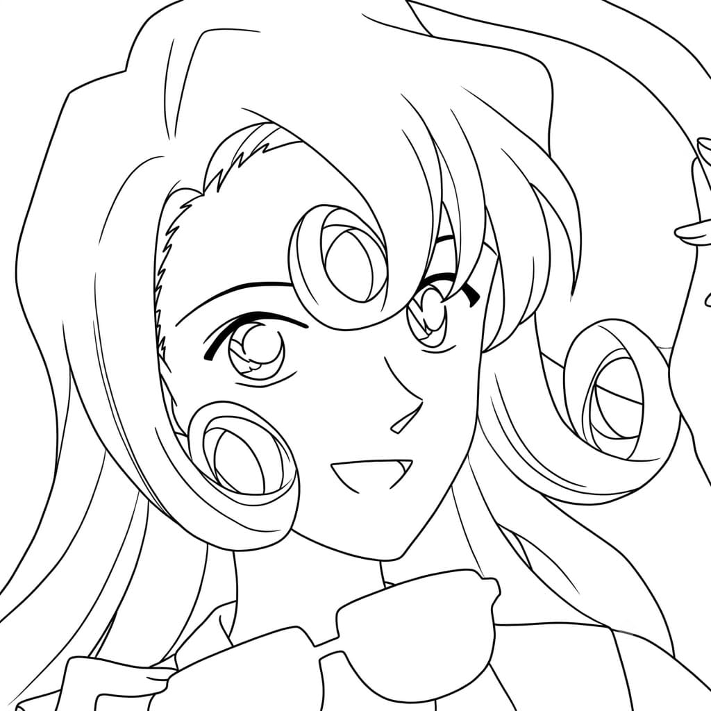 Coloriage Yukiko Kudo a ri bruyamment