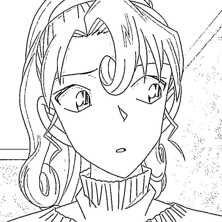 Coloriage Yukiko Kudo dans Anime Conan