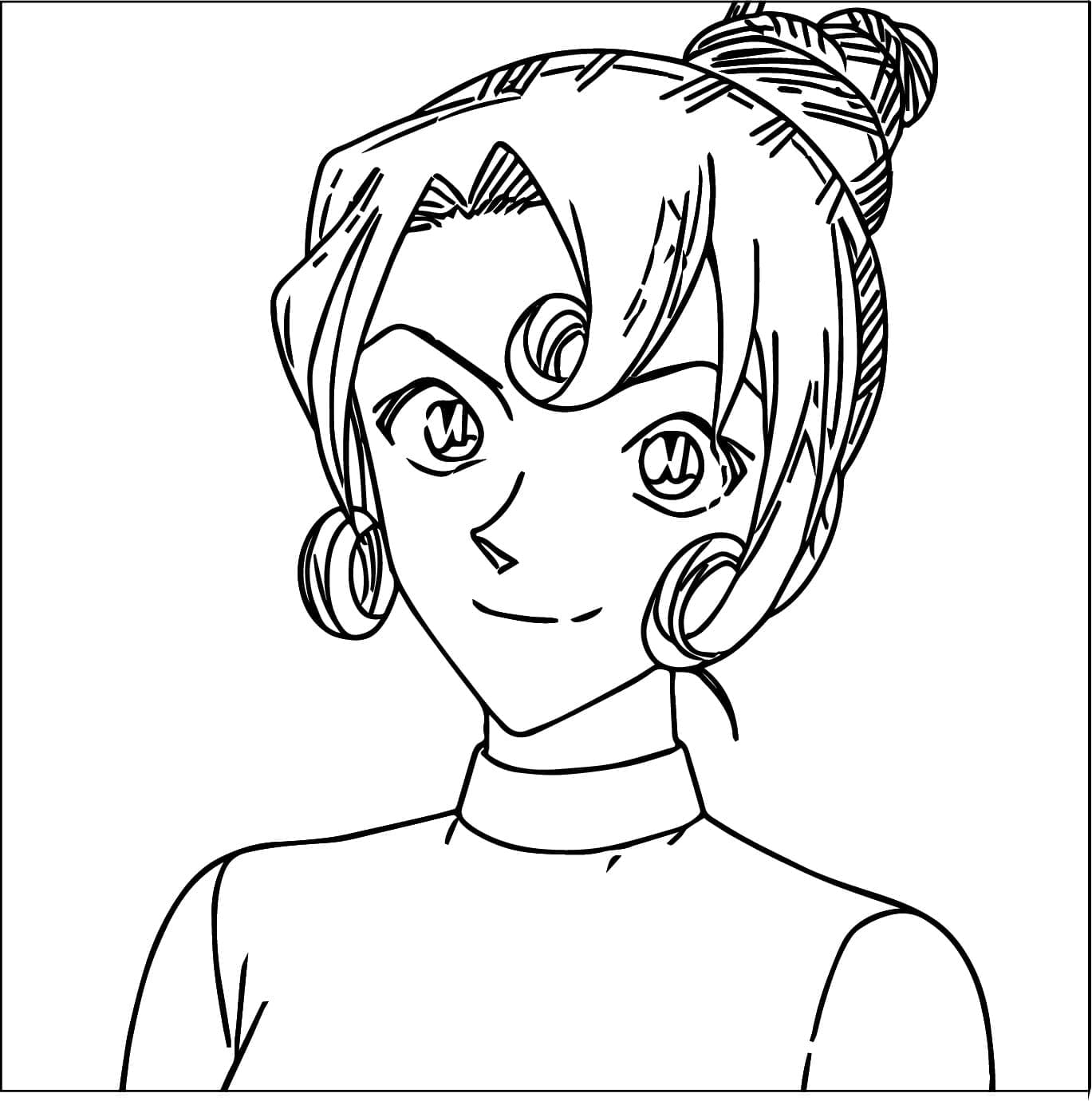 Coloriage Yukiko Kudo de Anime Detective Conan