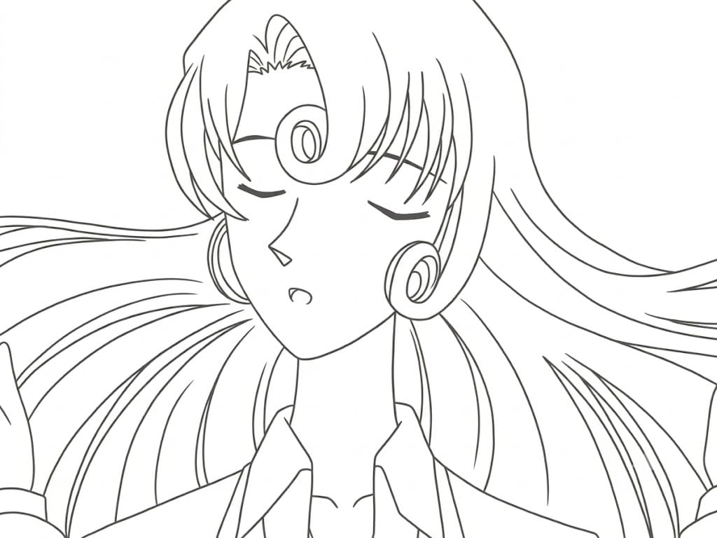 Coloriage Yukiko Kudo est arrogante