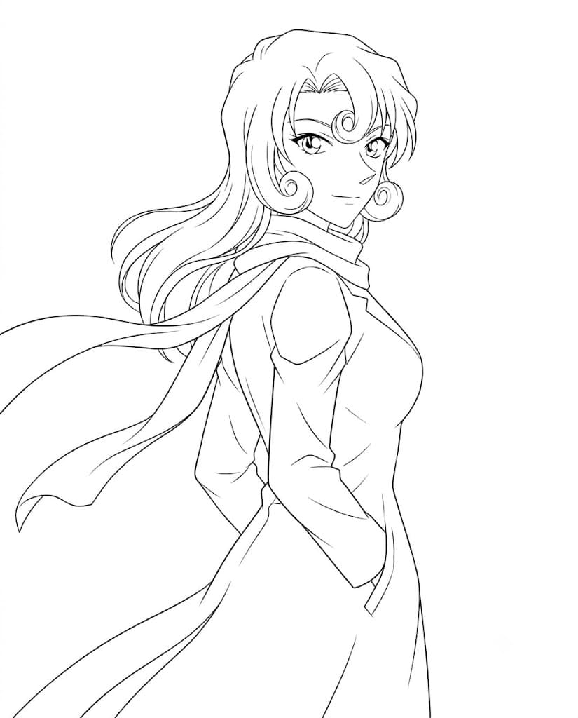 Coloriage Yukiko Kudo est cool