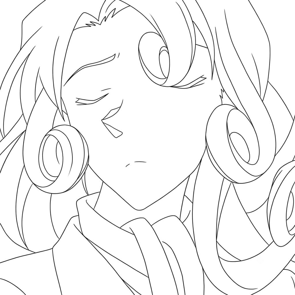 Coloriage Yukiko Kudo est drôle