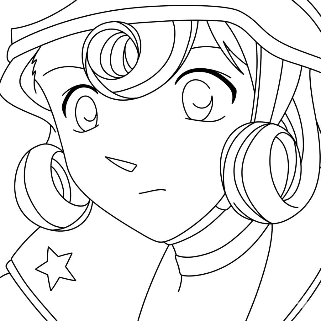 Coloriage Yukiko Kudo est incroyable