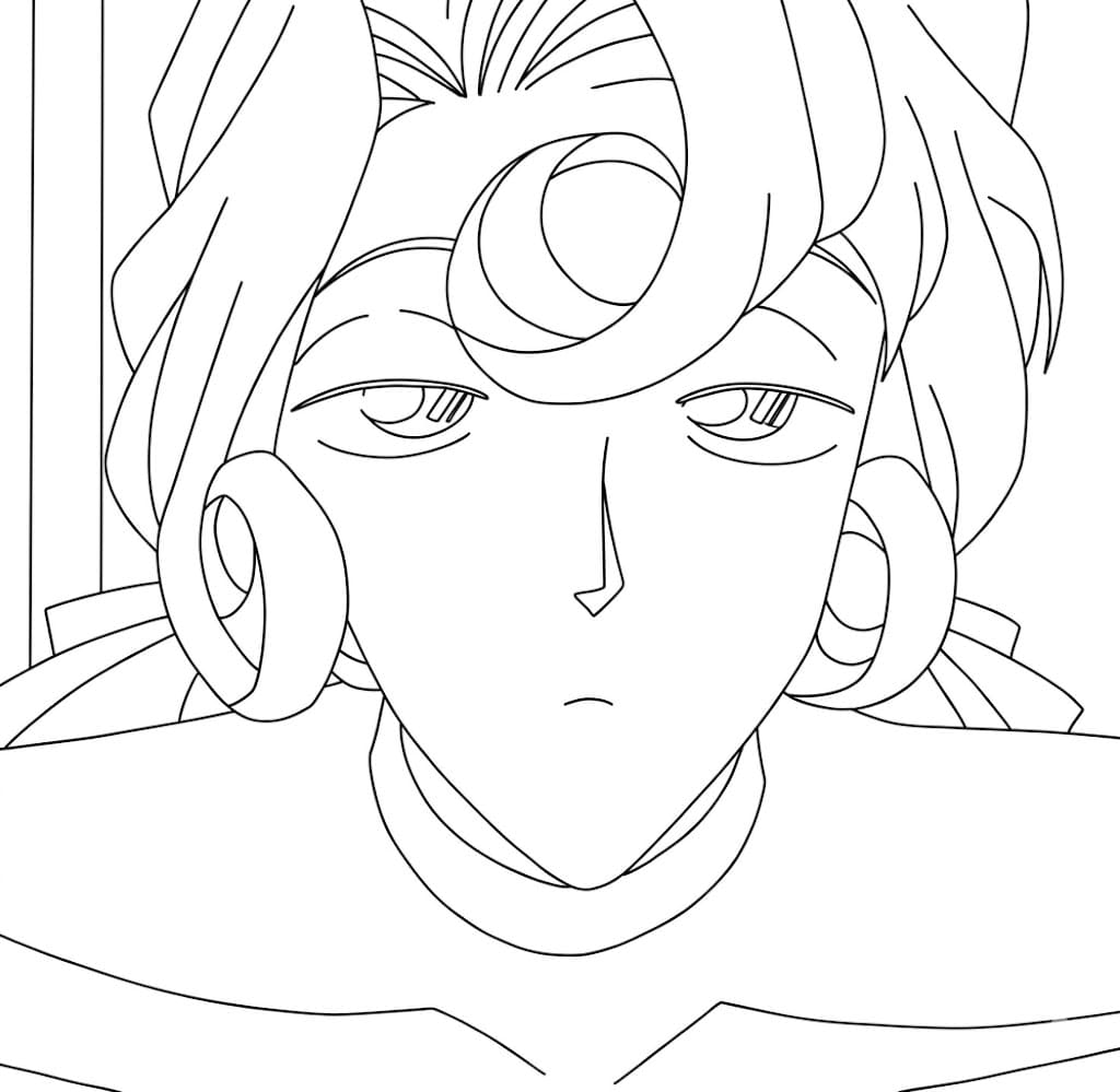 Coloriage Yukiko Kudo s'ennuie
