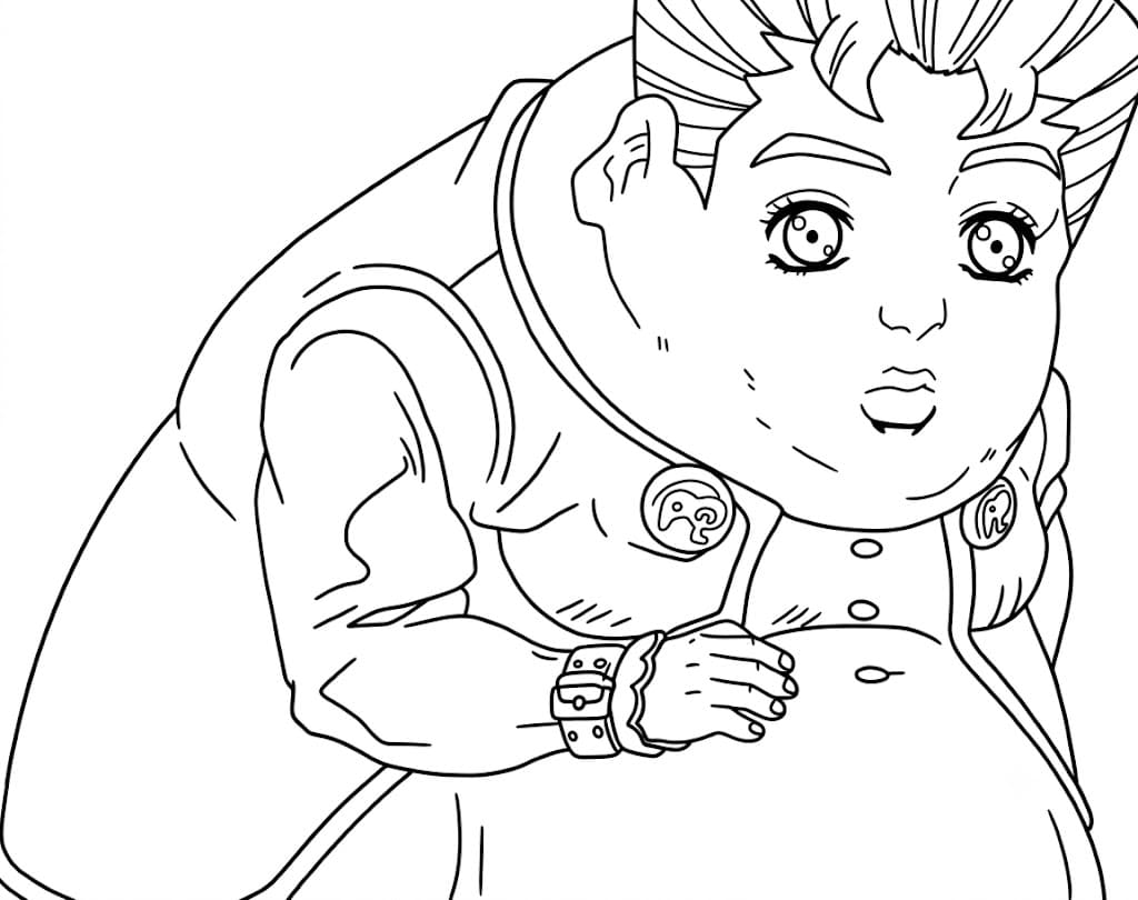 Coloriage Koichi Hirose Gras