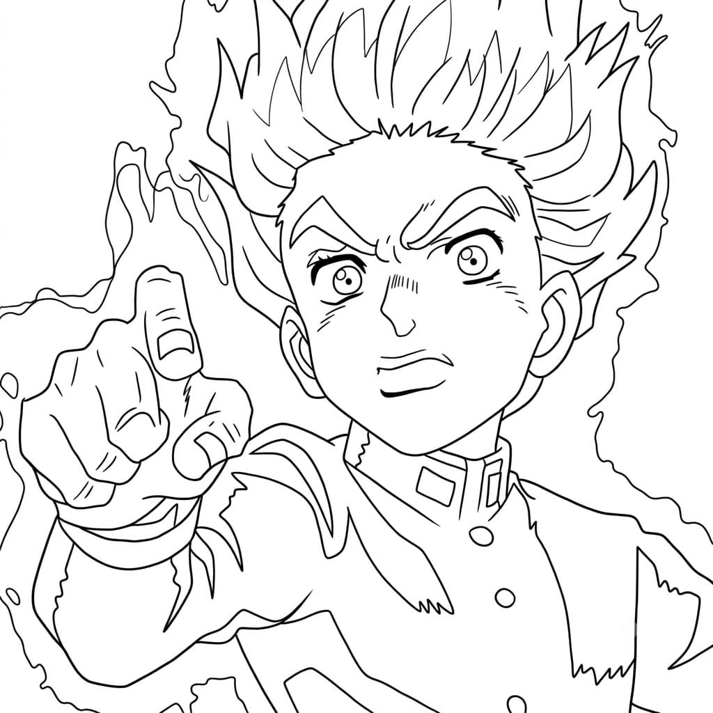 Coloriage Koichi Hirose Pouvoir