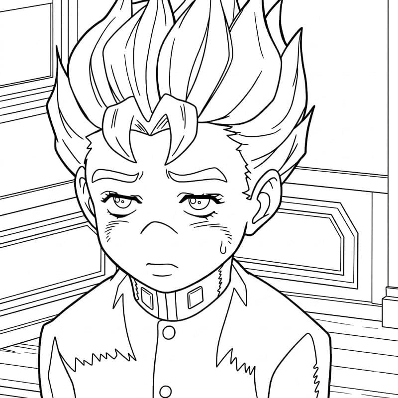 Coloriage Triste Koichi Hirose